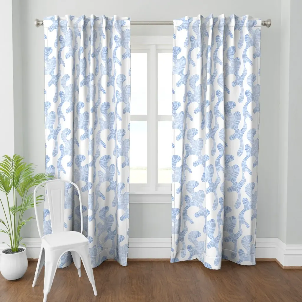 Tessellated Tranquility Curtain Panel - Light Blue product