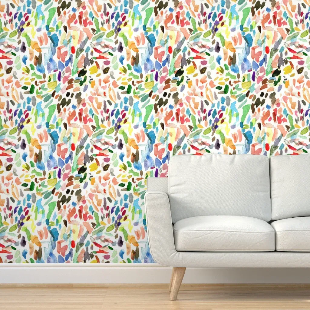 Test Strokes Peel and Stick Wallpaper - Rainbow product
