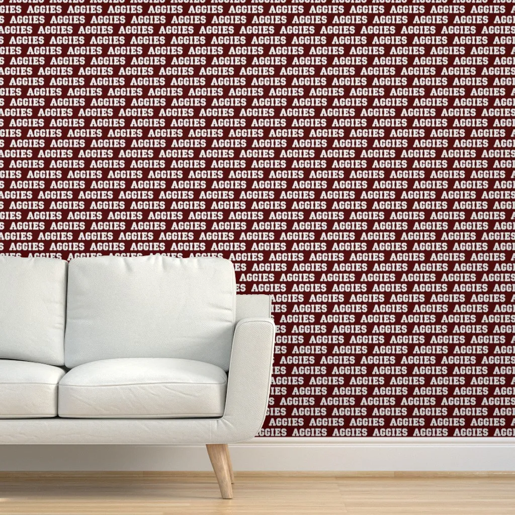 Texas College Station Peel and Stick Wallpaper - White product