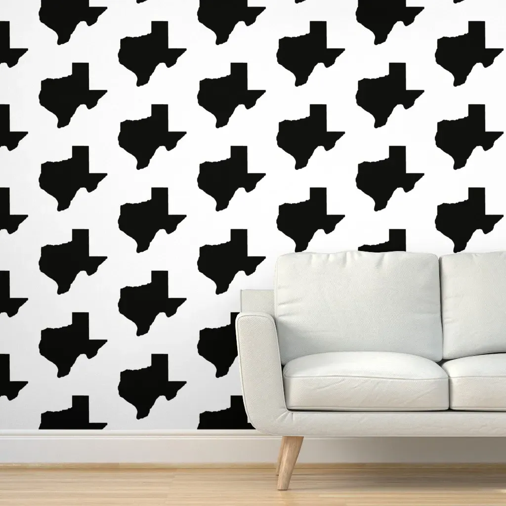 Texas Peel and Stick Wallpaper Removable - Black, White, Gray product