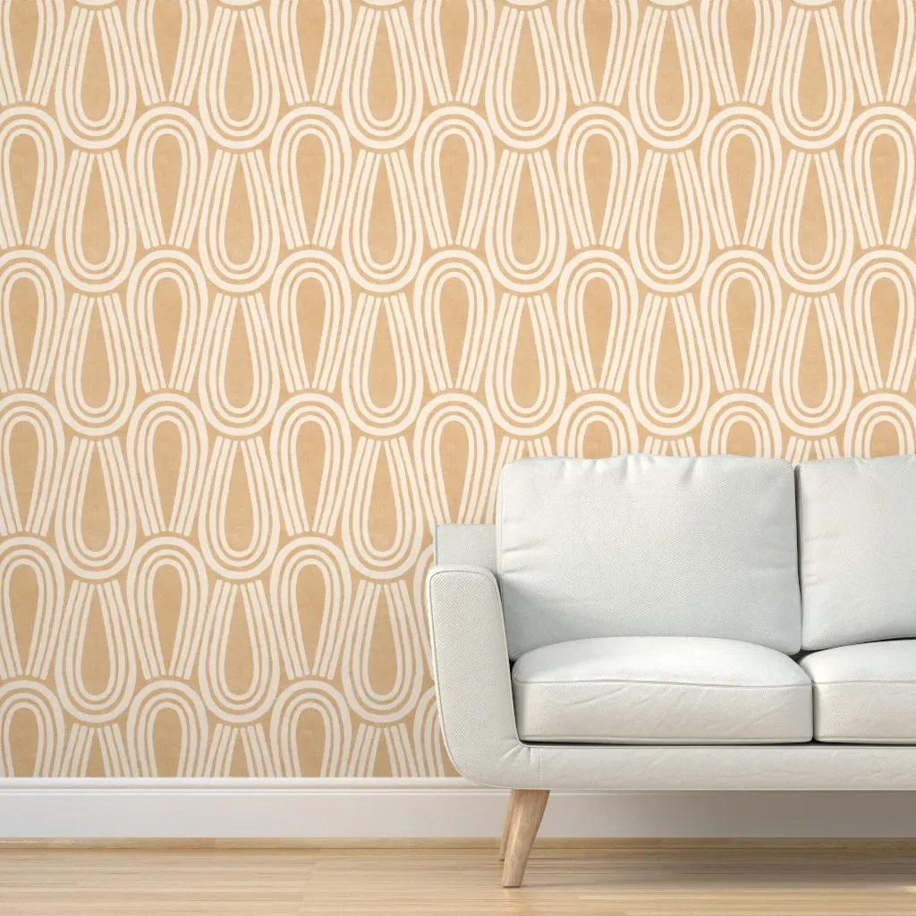 Textured Loops Peel and Stick Wallpaper - Tan, Cream product