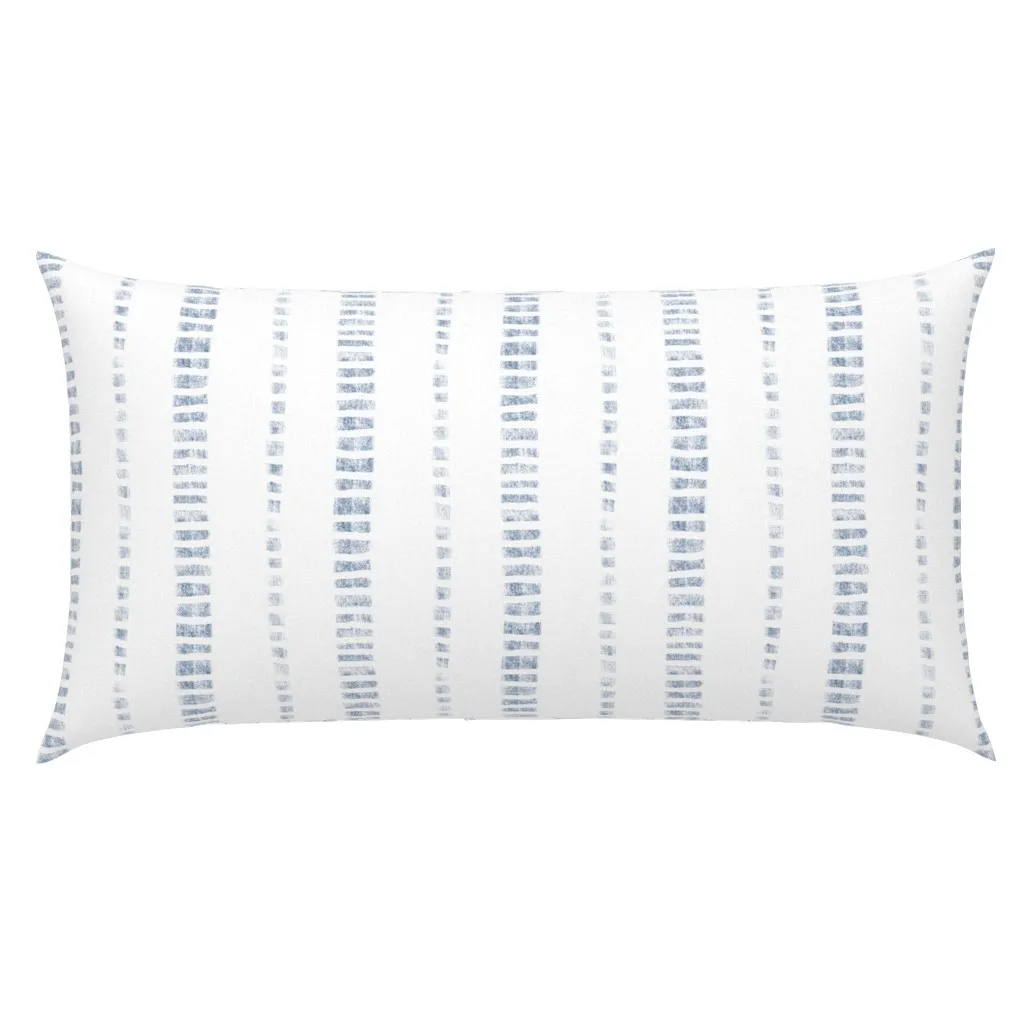 Textured Stripe King Size Pillow Sham - Denim Blue, White product