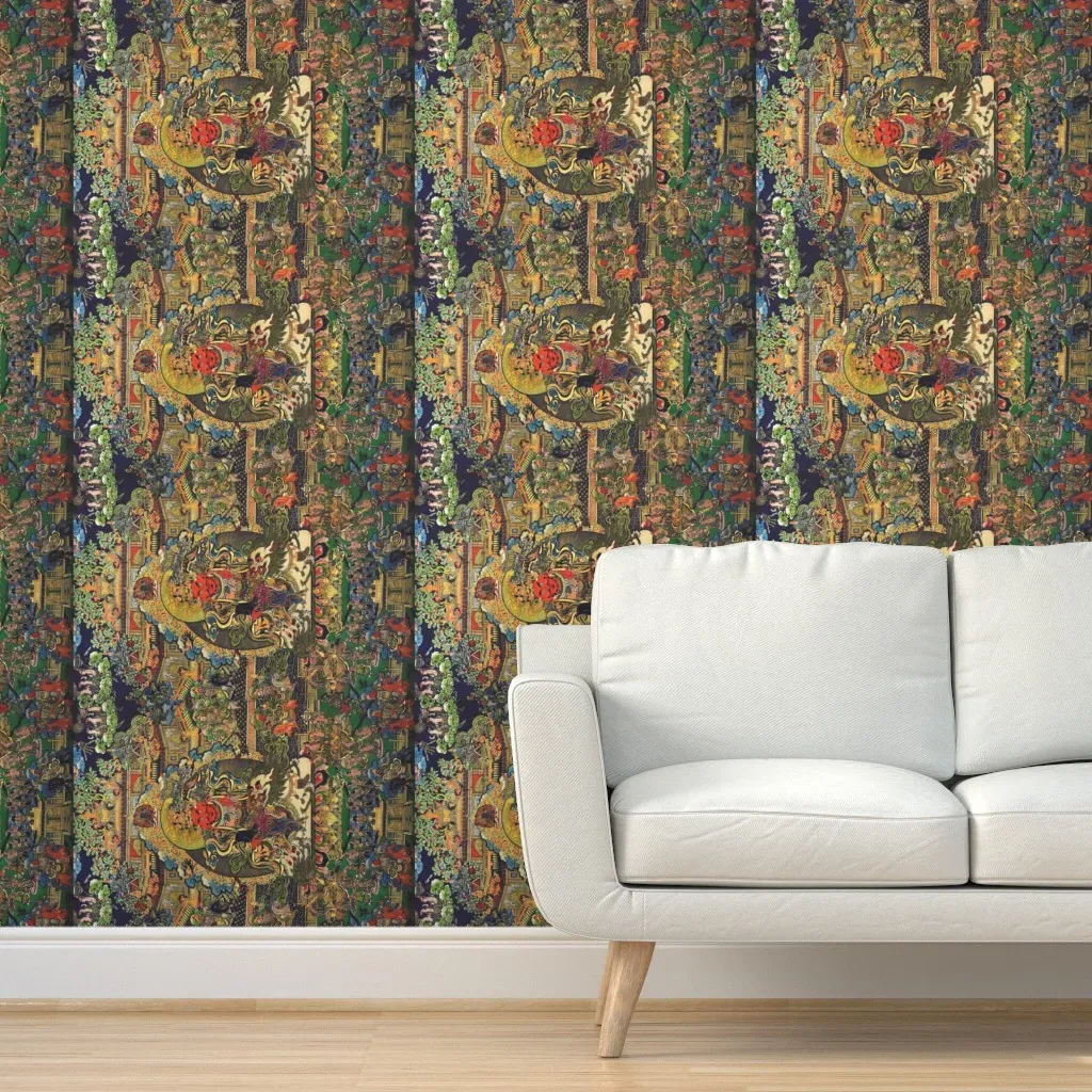 Thangka Peel and Stick Wallpaper - Gold product