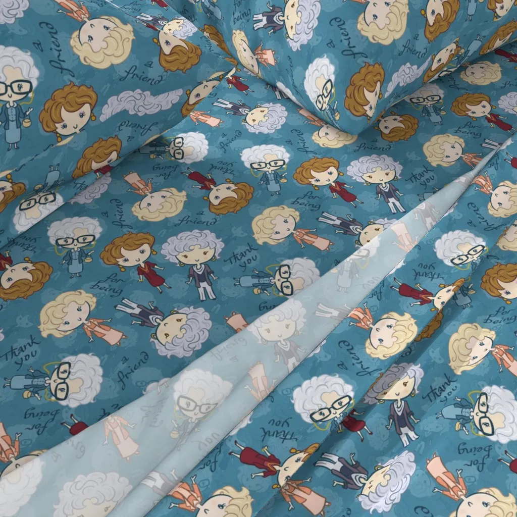 Thank You For Being A Friend Queen Sheet Set - Teal alternate view