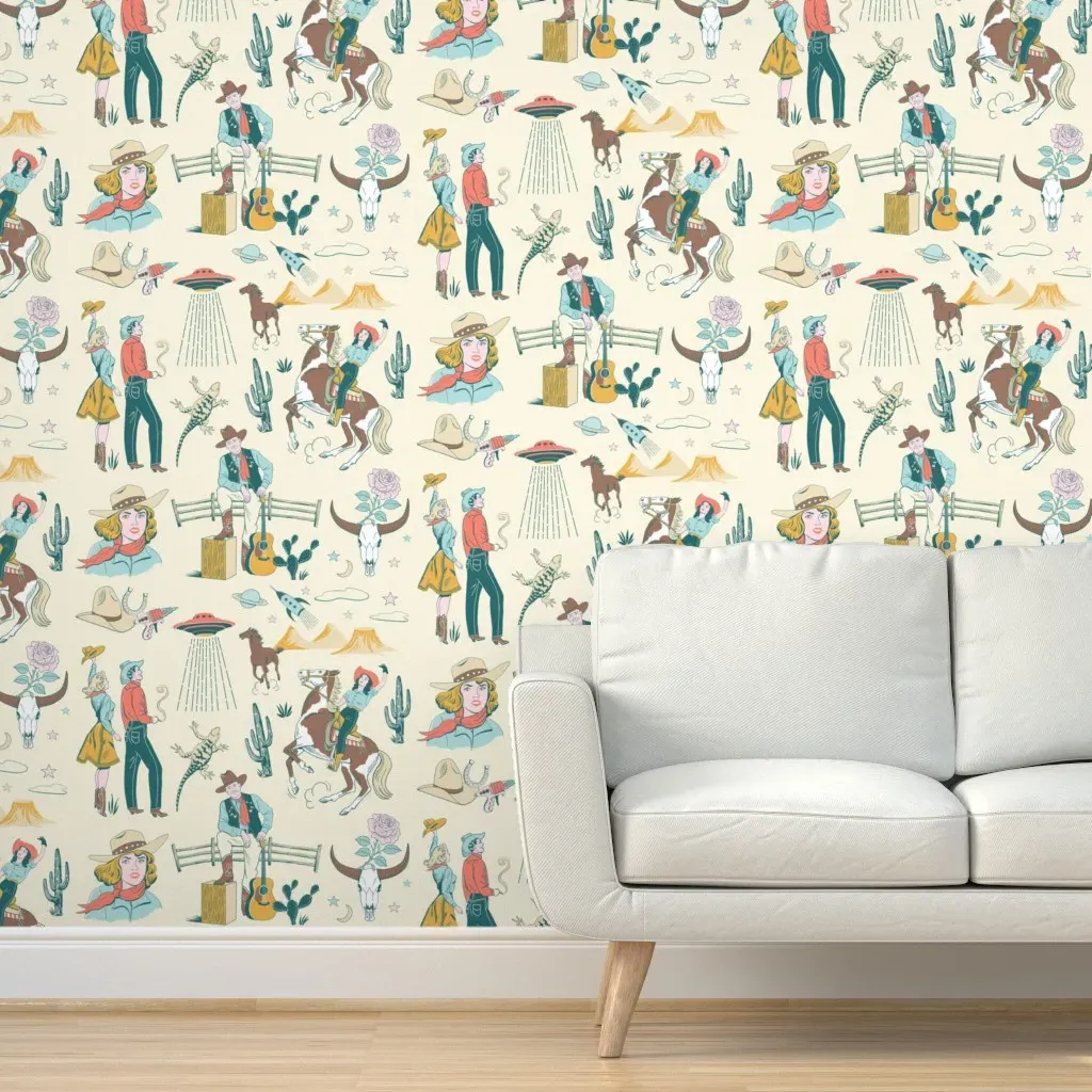 The Age Of Anxiety Peel and Stick Wallpaper - Teal product
