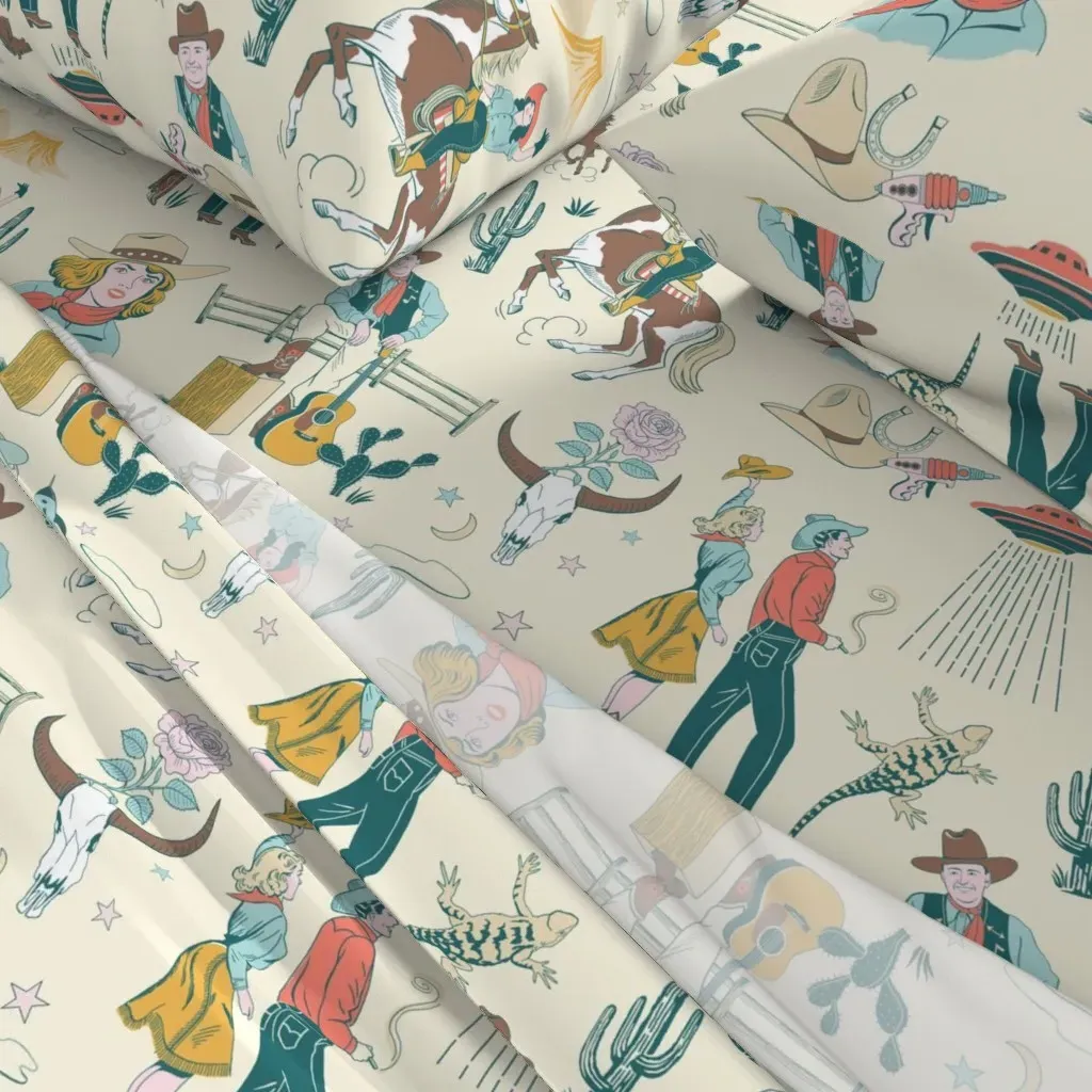 The Age Of Anxiety Queen Sheet Set - Teal alternate view