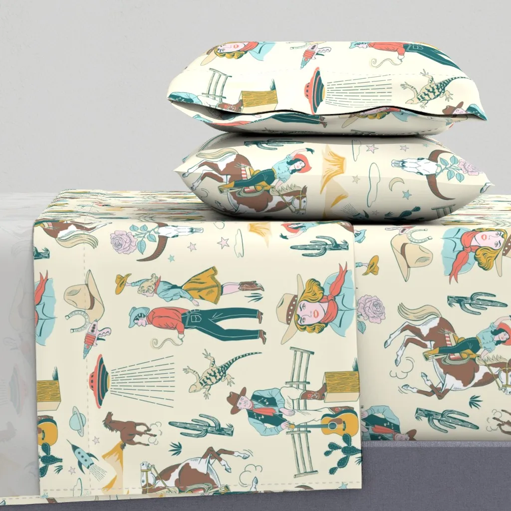 The Age Of Anxiety Queen Sheet Set - Teal product
