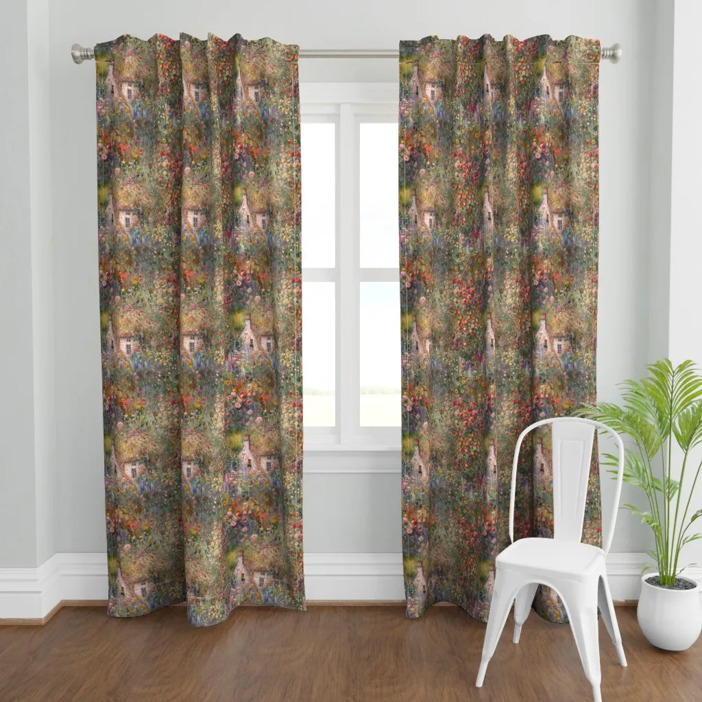 The Artist's Garden Curtain Panel - Green product