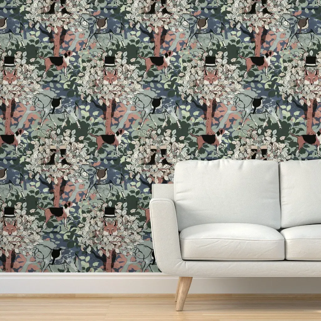 The Autumn Hunt Peel and Stick Wallpaper - Earthtones product