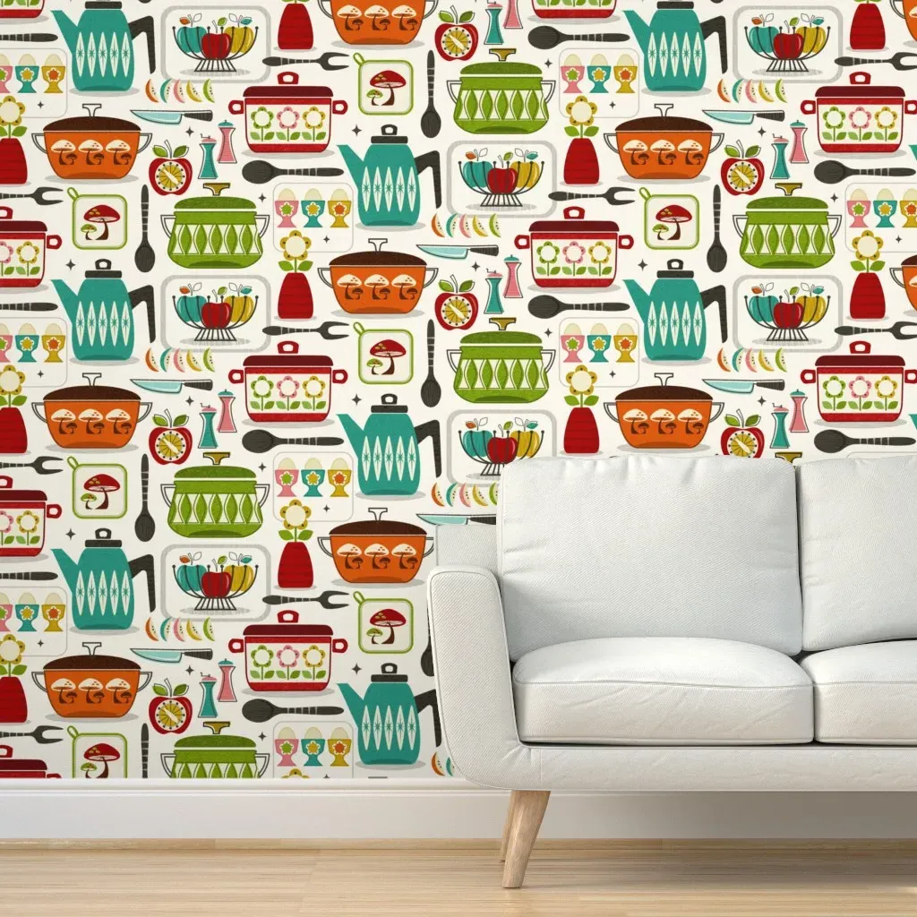 The Collectible Kitchen Peel and Stick Wallpaper - Red product