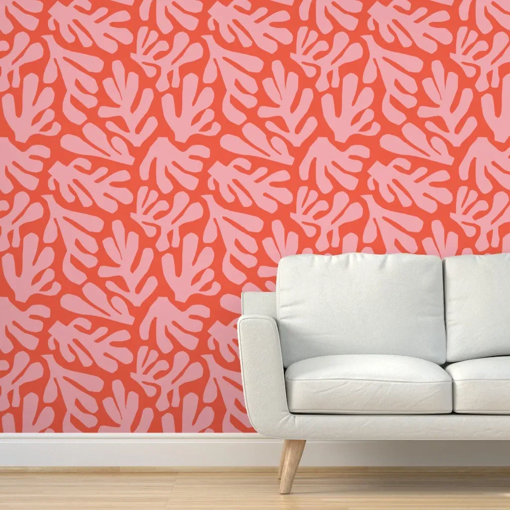 The Cut Outs Peel and Stick Wallpaper - Coral product