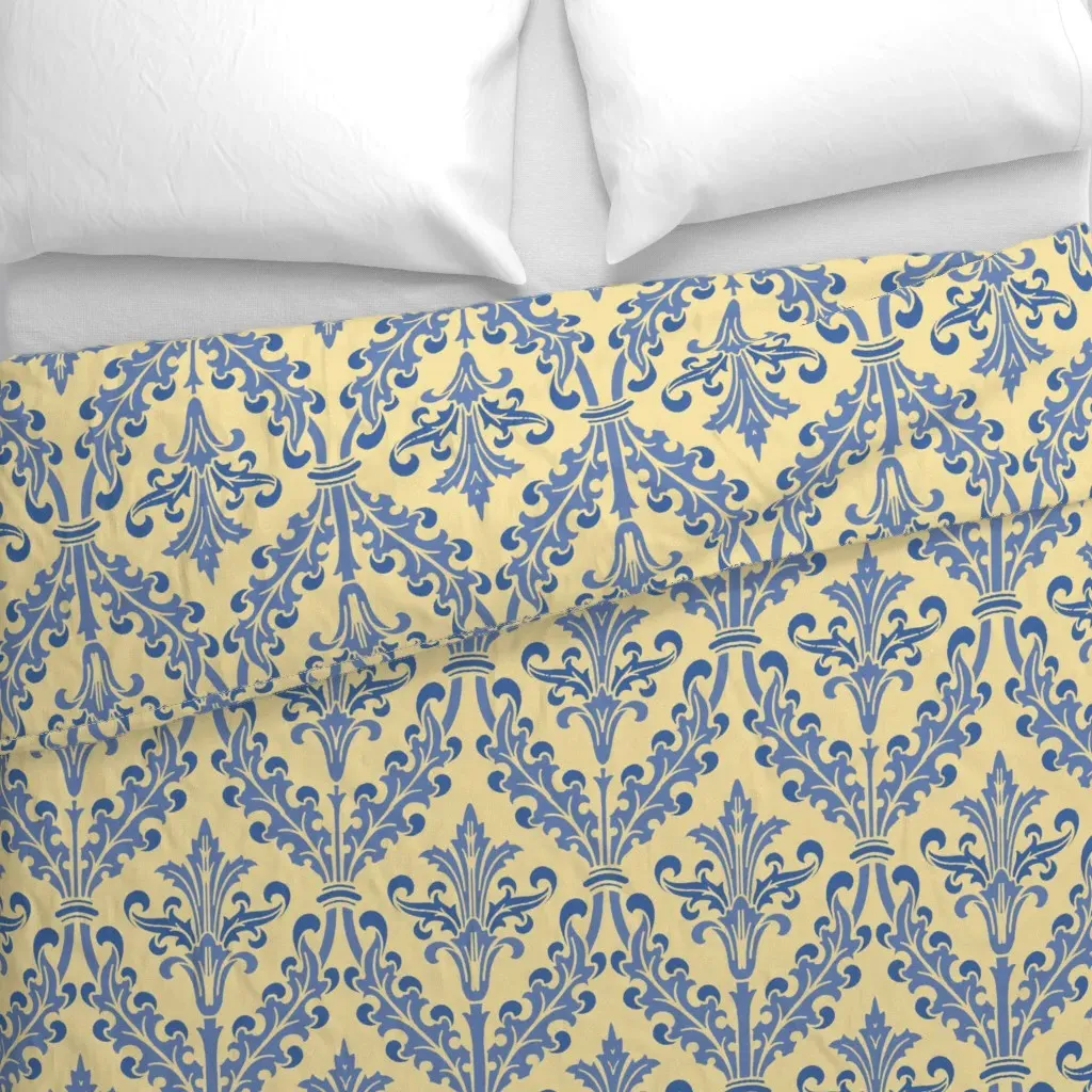 The Damask Divine Marylène Duvet Cover - Blue alternate view