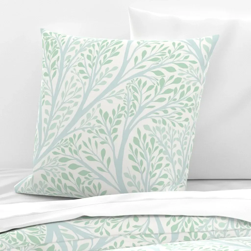 The Deep Woods Euro Pillow Sham - Light Green product
