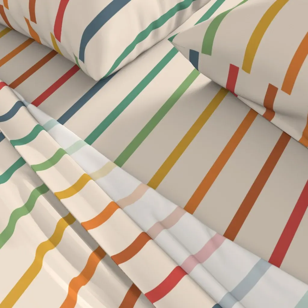The Dopamine Nest-Palette 2-33 Twin Sheet Set - Cream alternate view