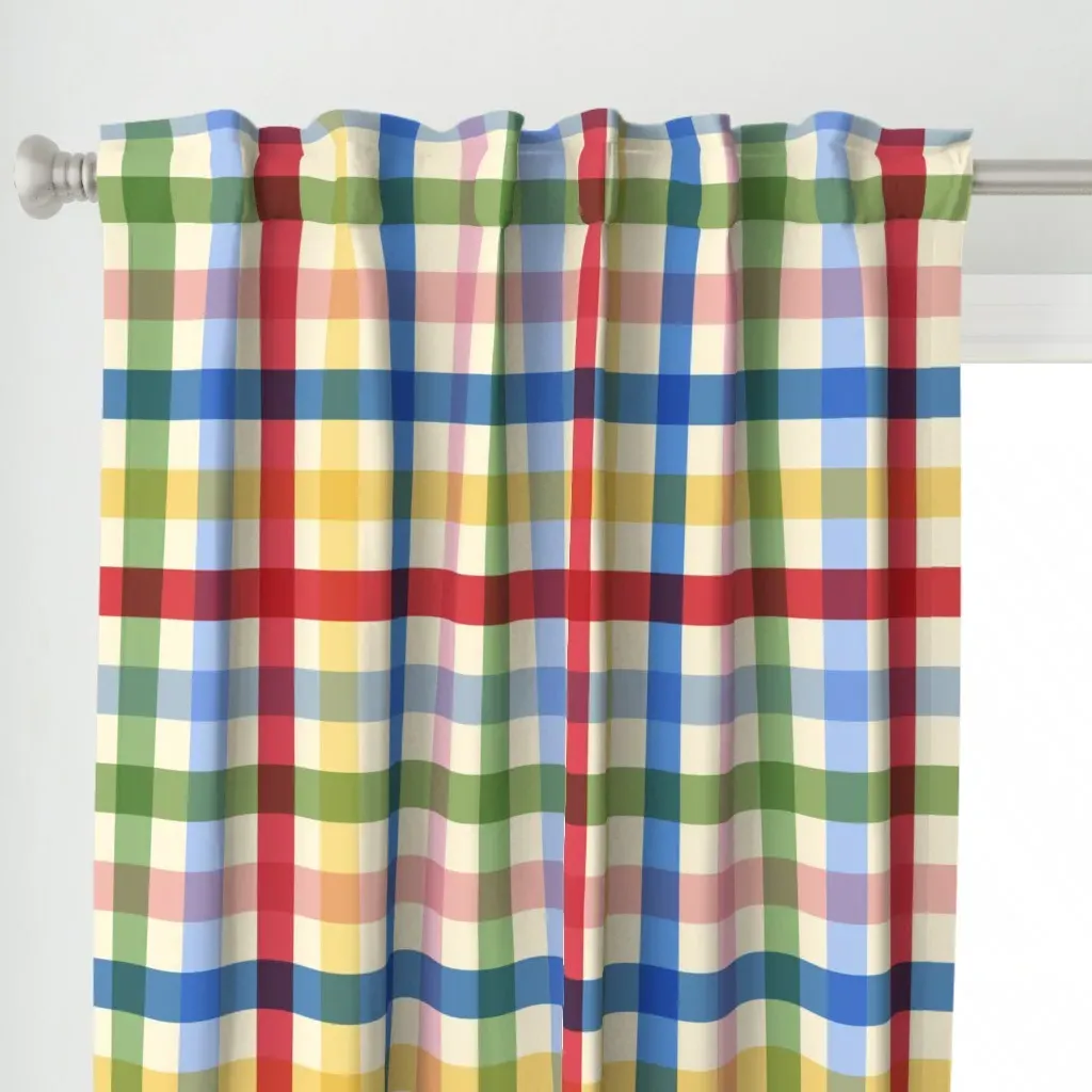The Dopamine Nest-Picnic Curtain Panel - Red alternate view