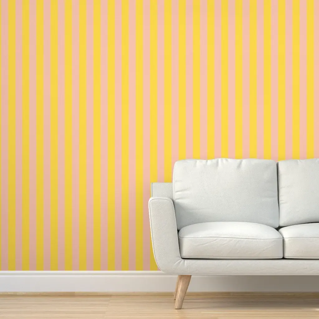 The Dopamine Nest Retro Peel and Stick Wallpaper - Yellow product