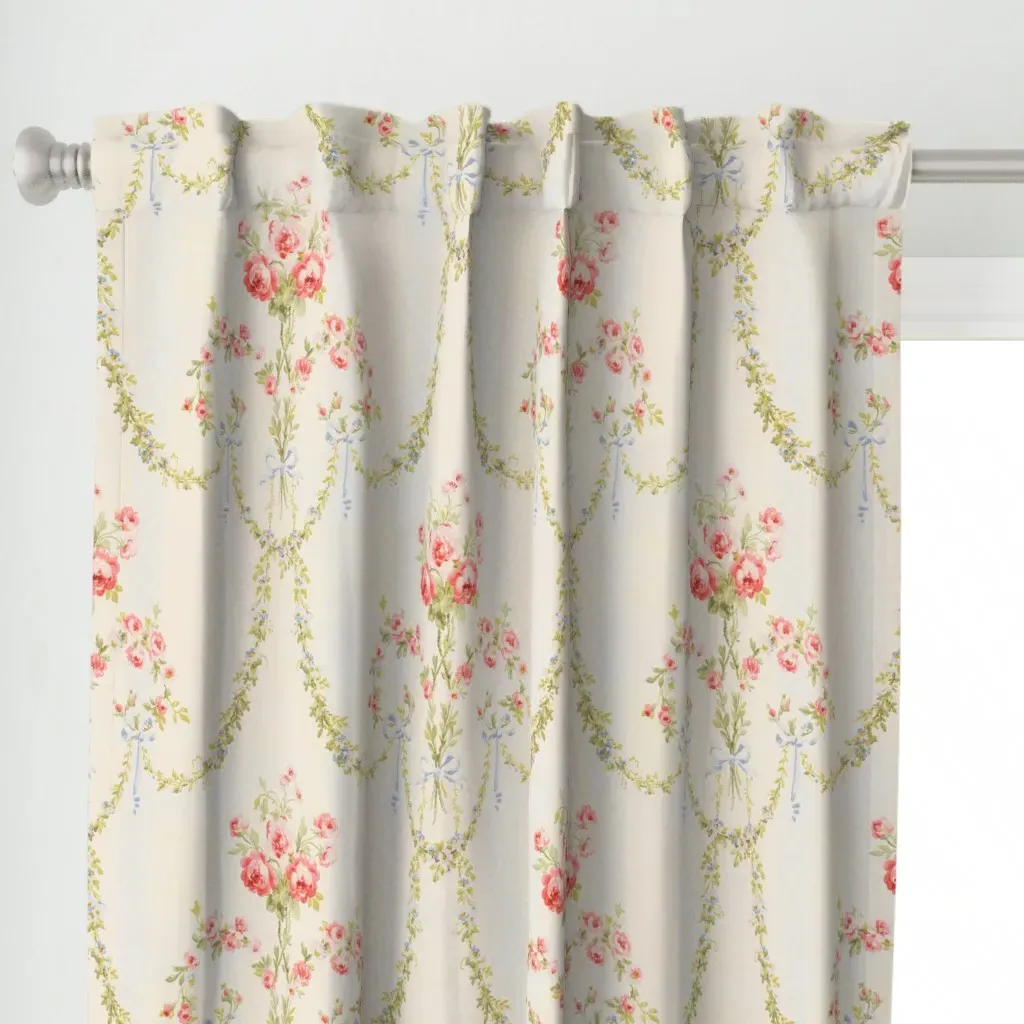 The Elysee Curtain Panel - Pink alternate view