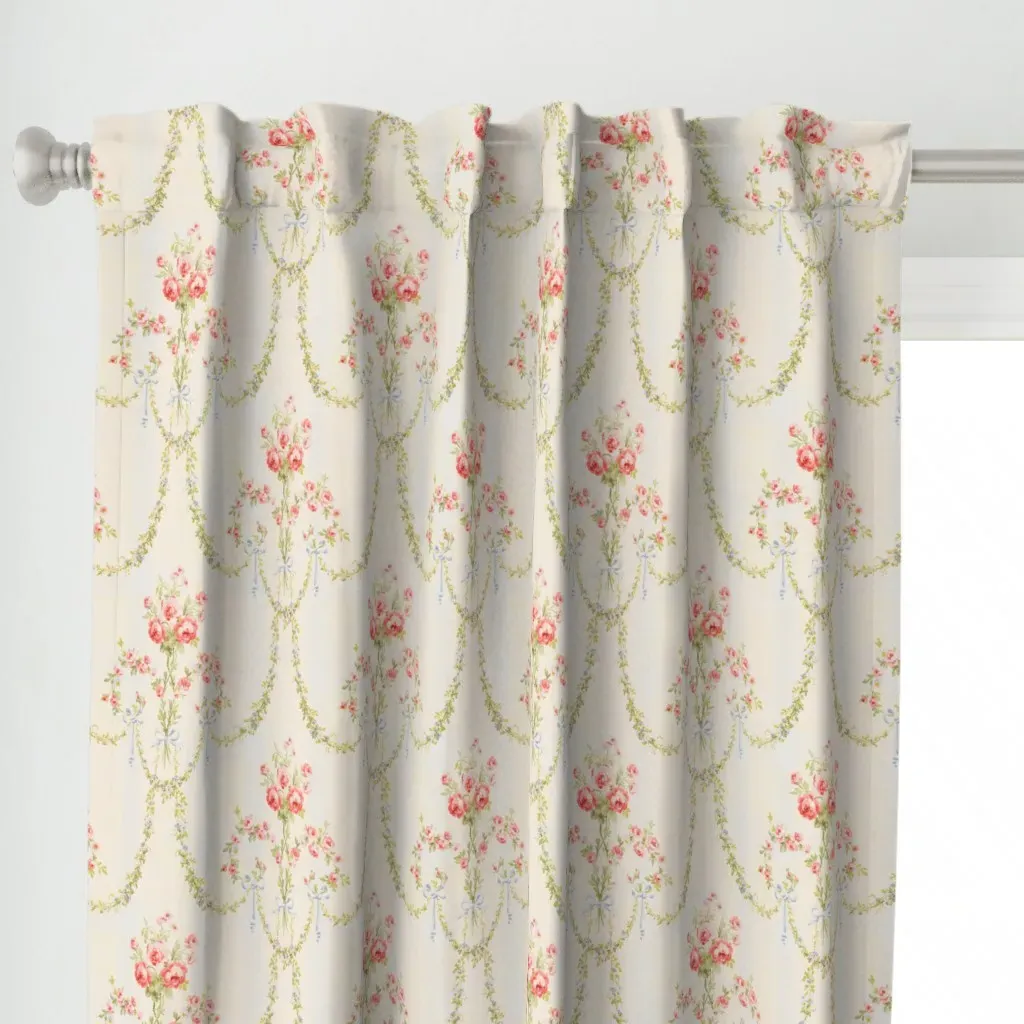 The Elysee Medium Curtain Panel - Pink alternate view