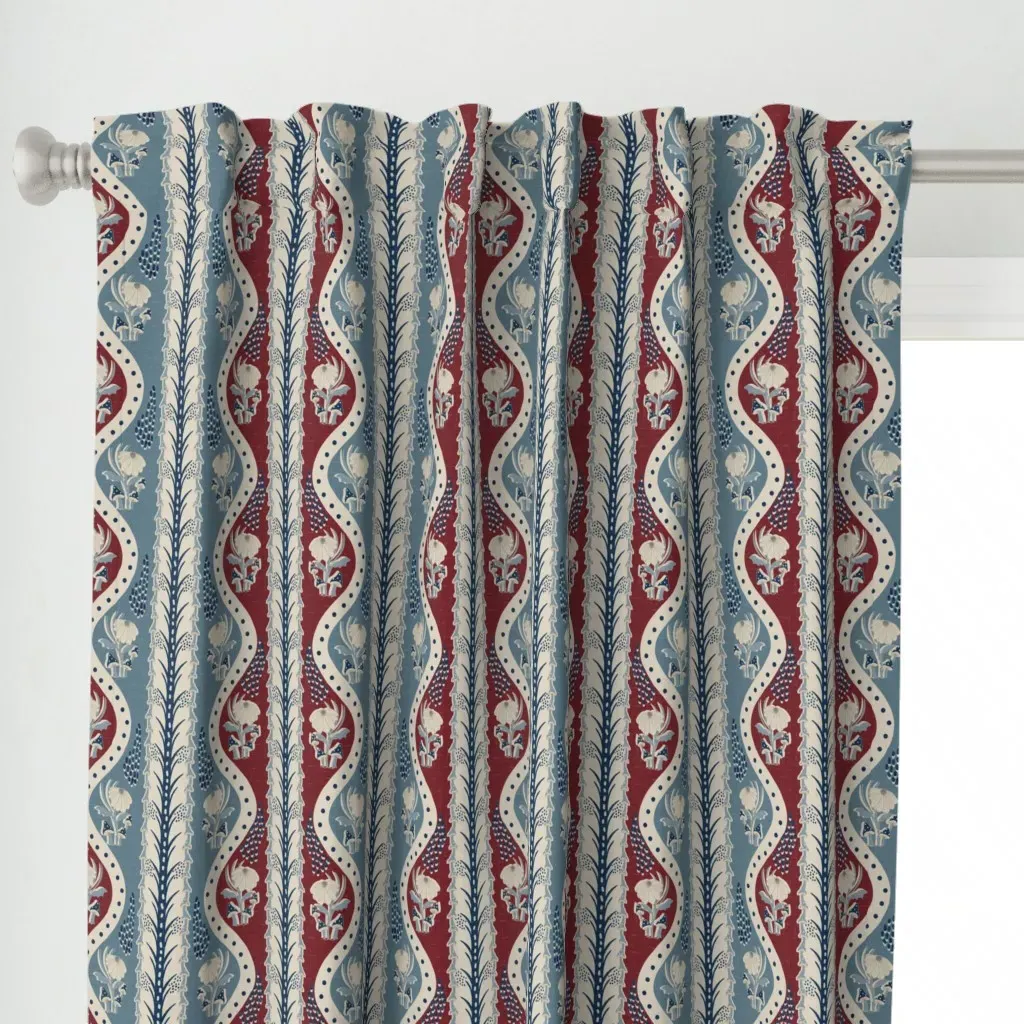The Enchanted Forest Path Curtain Panel - Burgundy Red alternate view