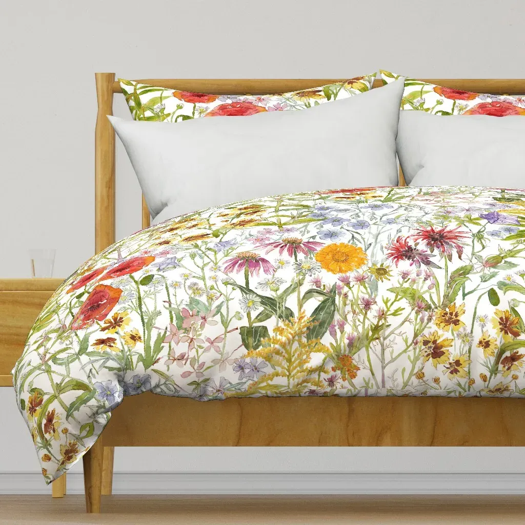 The Flowers In My Garden Duvet Cover - Purple product