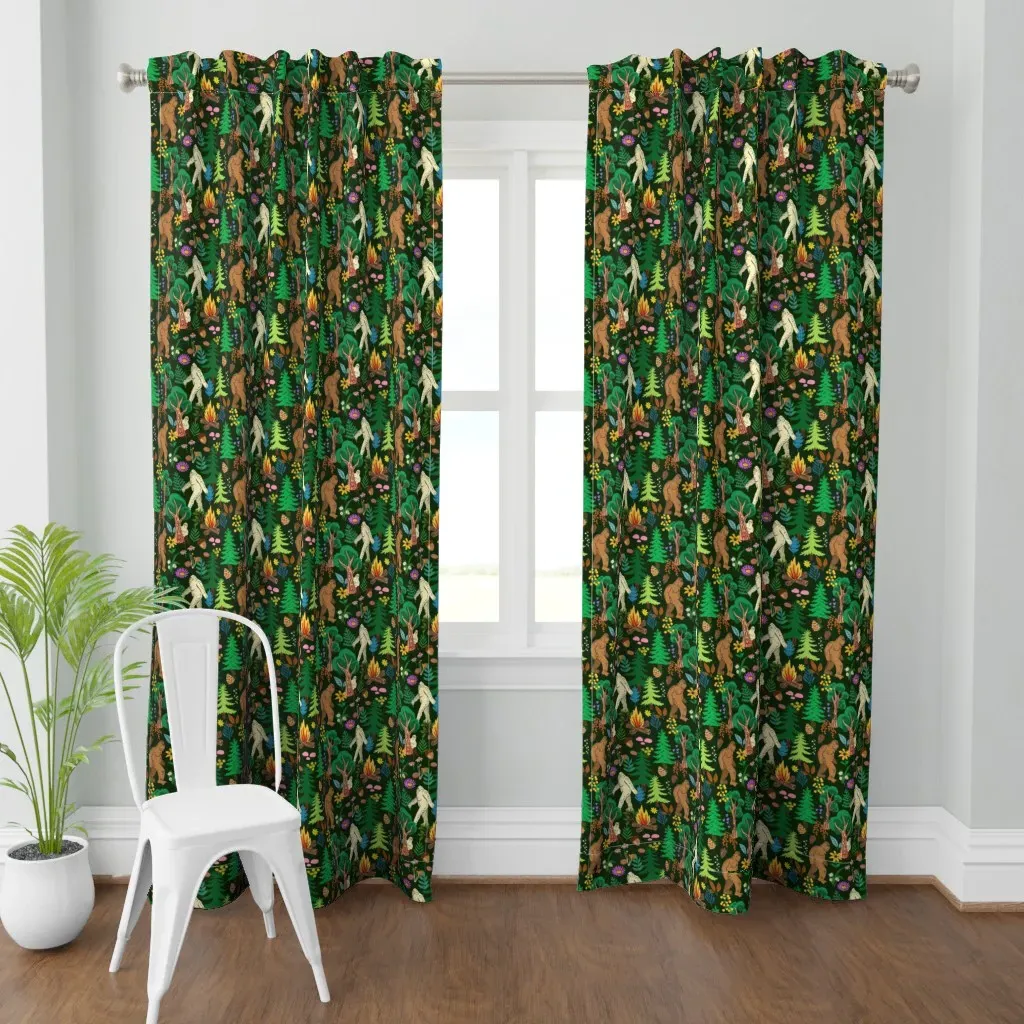 The Forest Dwellers Curtain Panel - Dark Green product