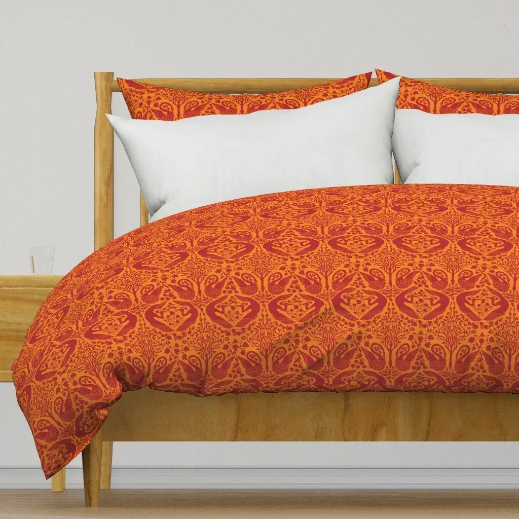 The Garden Of Earthly Delights Duvet Cover - Crimson product