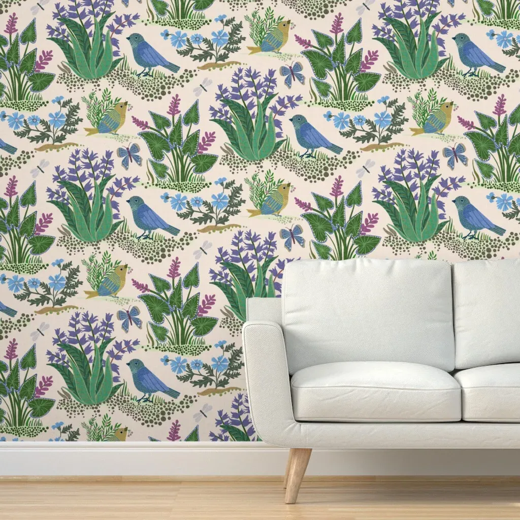 The Gardeners Large Peel and Stick Wallpaper - Blue product