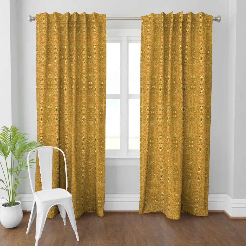 The Golden Touch Curtain Panel - Gold product