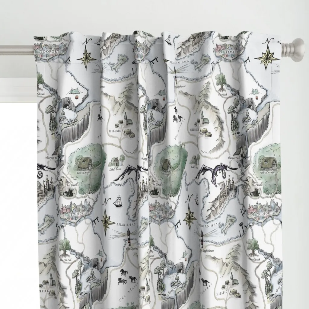 The Grand Adventure Curtain Panel - Light Blue alternate view