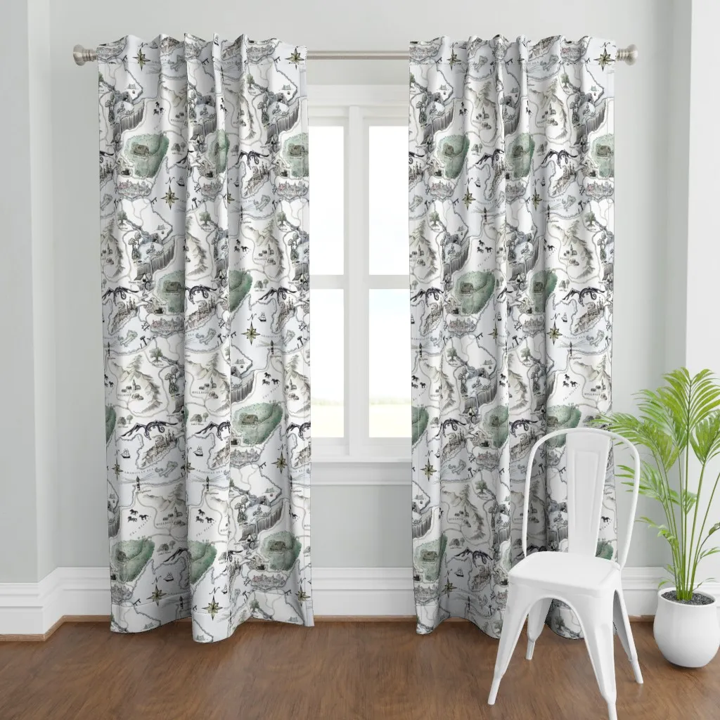The Grand Adventure Curtain Panel - Light Blue product
