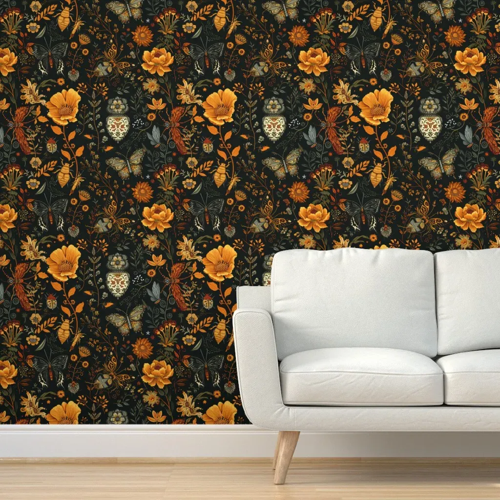 The Hidden Peel and Stick Wallpaper - Golden Yellow product