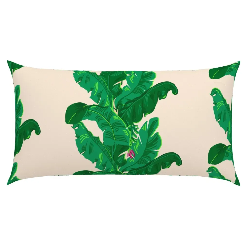 The Jungle Room Banana Cream King Pillow Sham - Green product