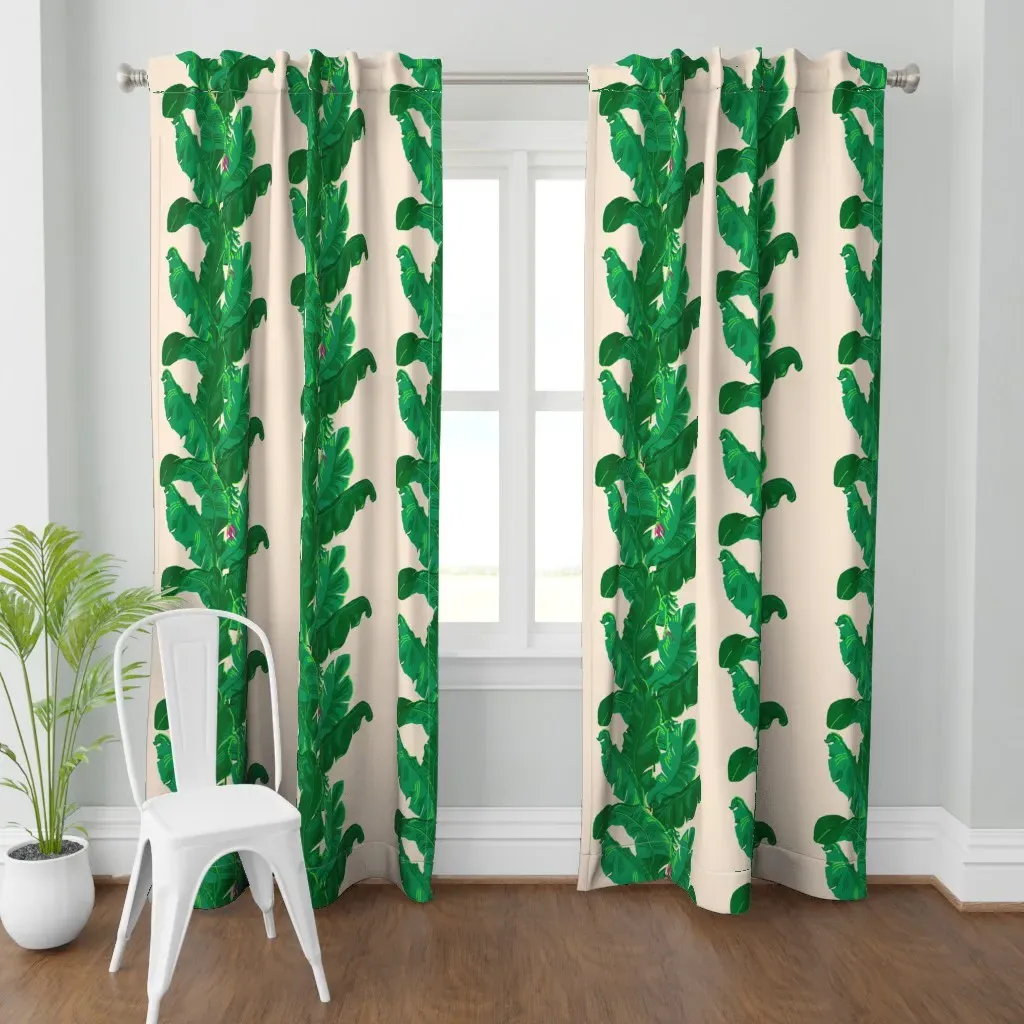 The Jungle Room Banana Curtain Panel - Green product