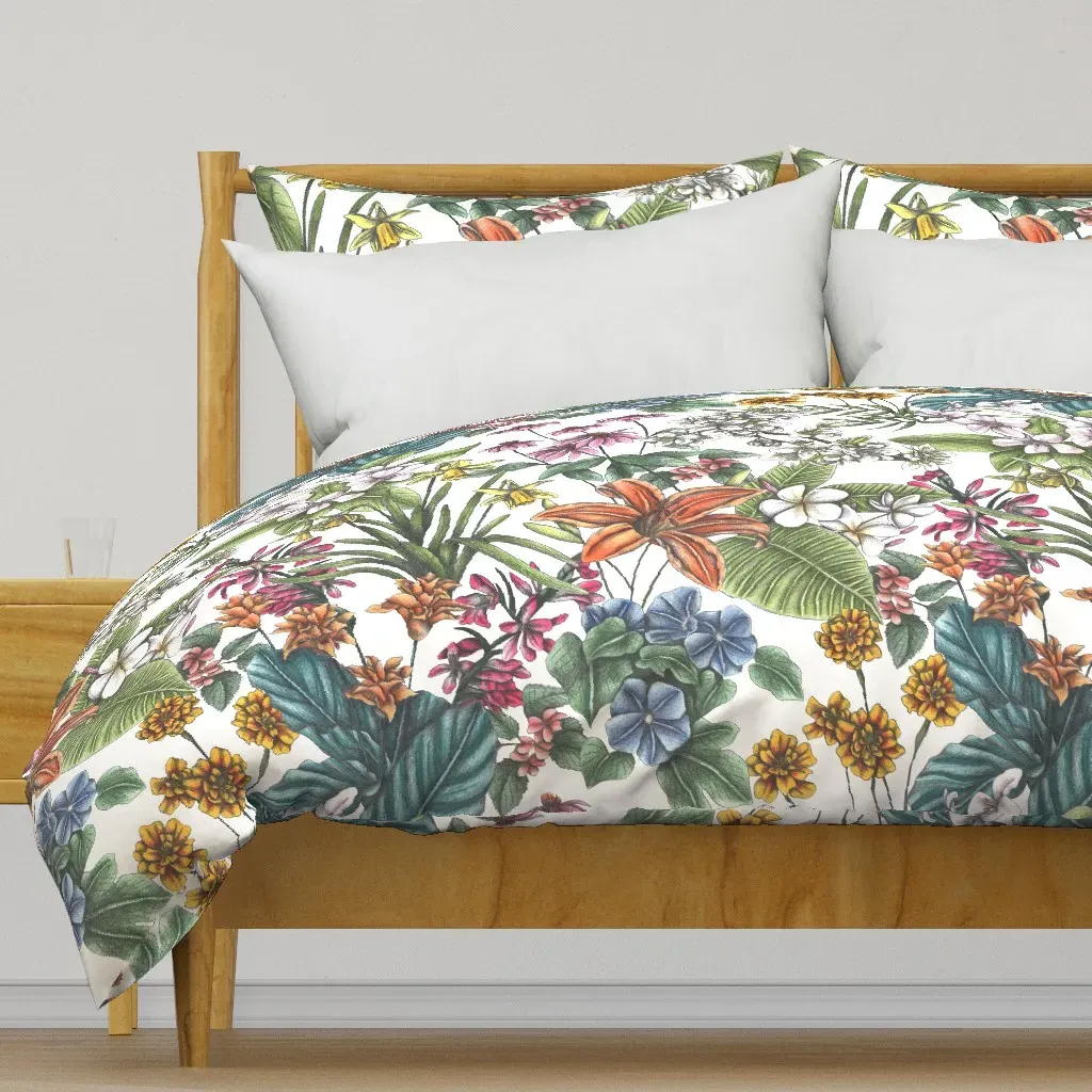 The Language Of Flowers Duvet Cover - Green product