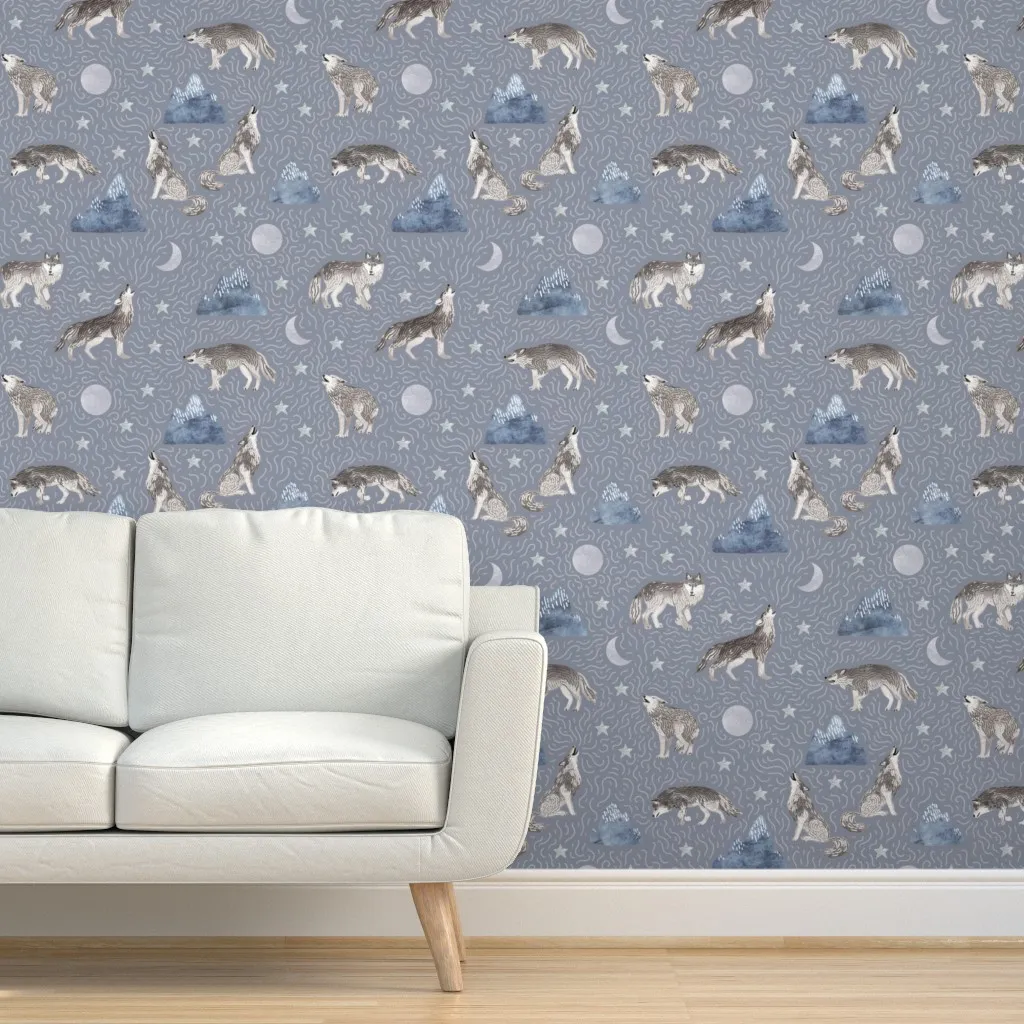 The Mountains Howl Peel and Stick Wallpaper - Pearly Grey product