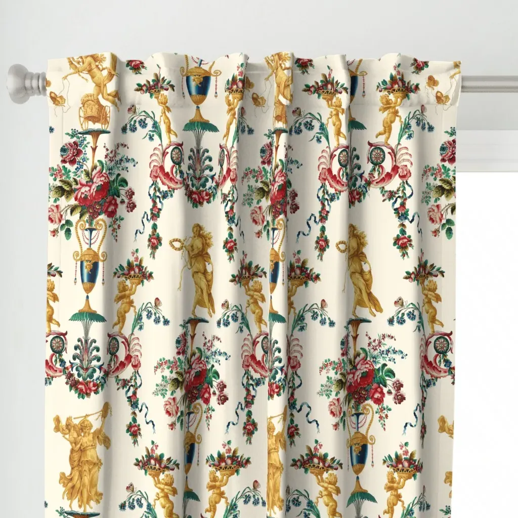 The Muses Arabesque Curtain Panel - Gold alternate view
