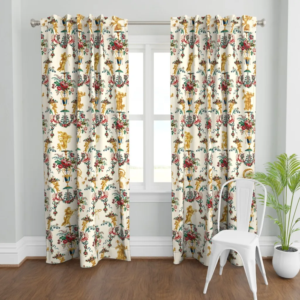 The Muses Arabesque Curtain Panel - Gold product