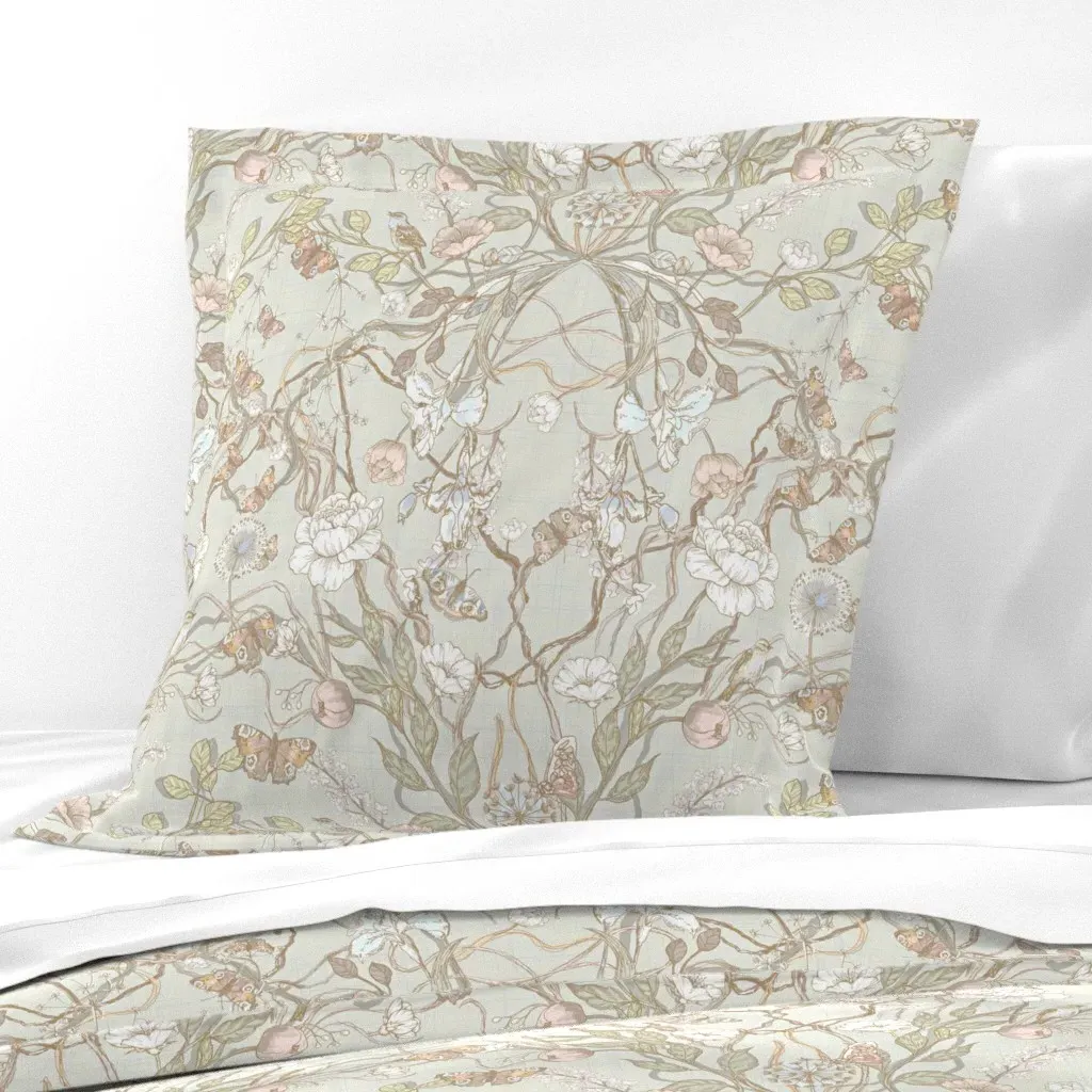 The Naturalist Iced Clover Euro Pillow Sham - Pale Beige product