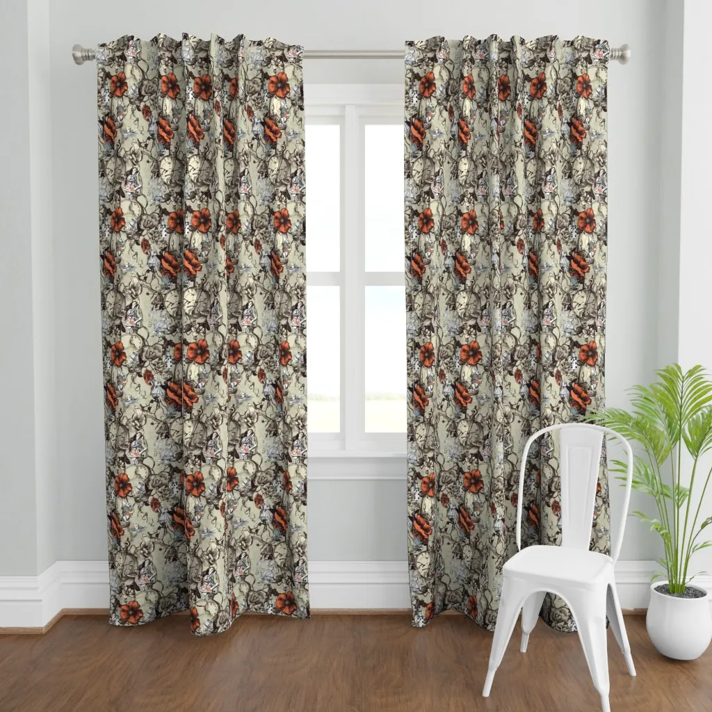 The Persistence Of Alice Curtain Panel - Beige product