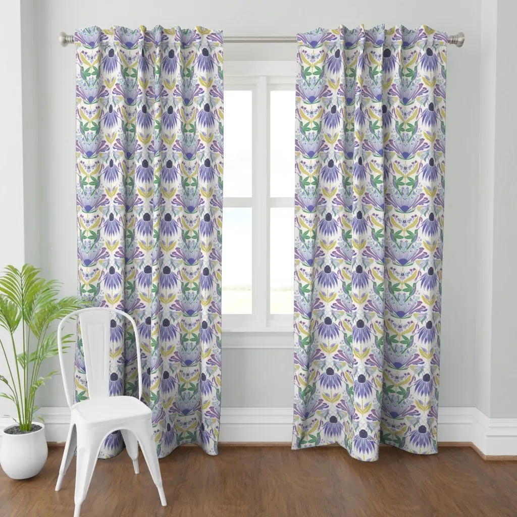The Pollinators Full Curtain Panel - Purple product