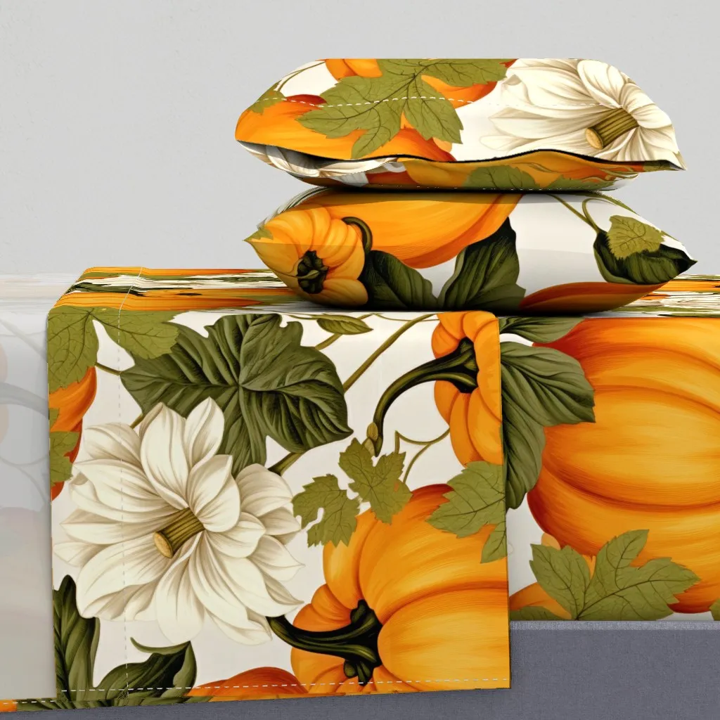 The Pumpkin World Queen Sheet Set - Orange product