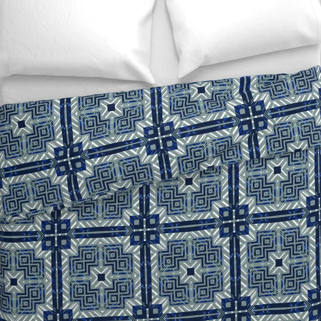 The Royal The Navy The Silver Duvet Cover - Dark Blue alternate view