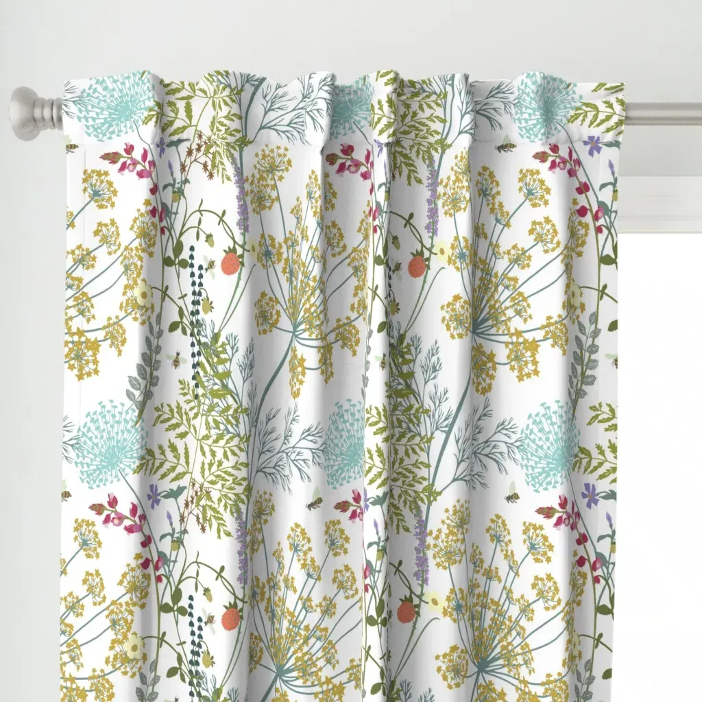 The Scent Of Wild Grasses Curtain Panel - Gold alternate view