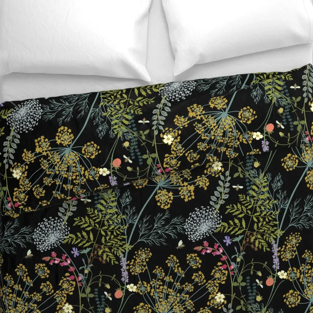The Scent Of Wild Grasses Duvet Cover - Mustard Yellow alternate view