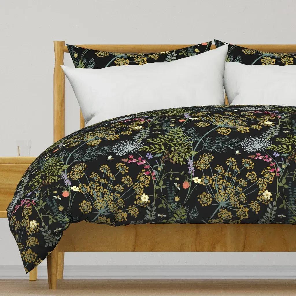 The Scent Of Wild Grasses Duvet Cover - Mustard Yellow product