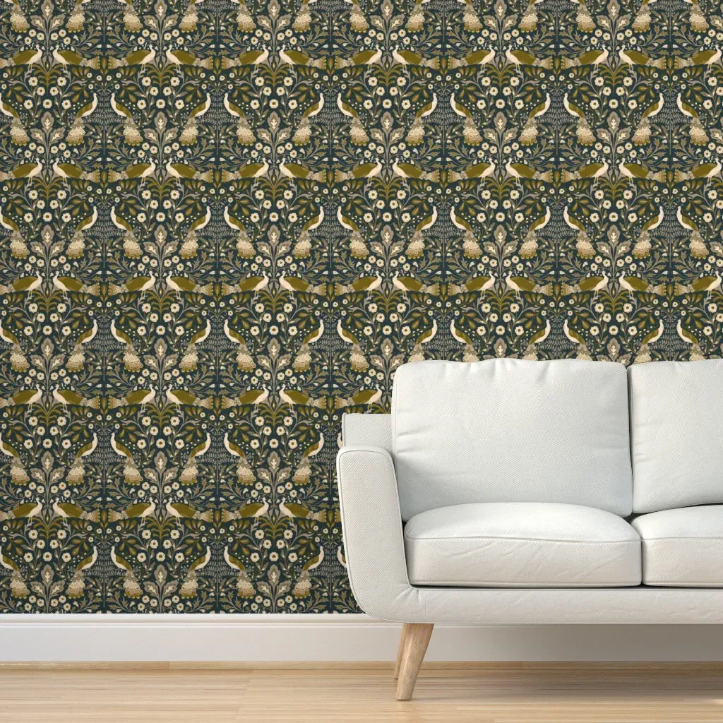 The Showman Peel and Stick Wallpaper - Deep Navy, Gold product