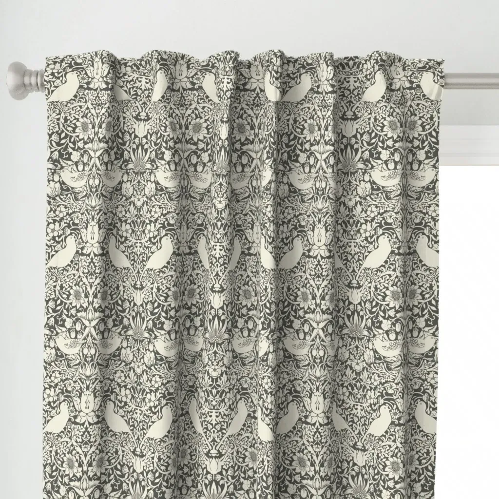 The Strawberry Thief Curtain Panel - Cream alternate view