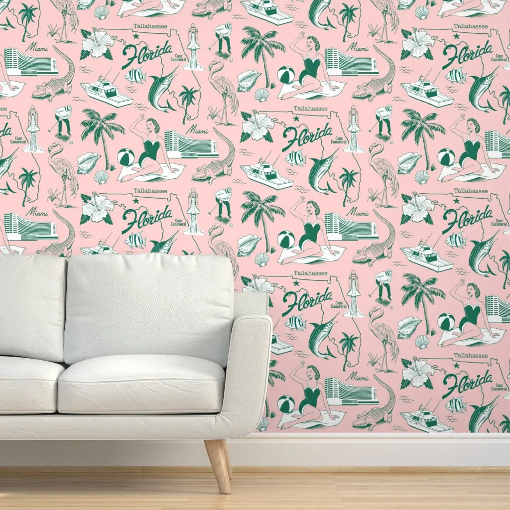 The Sunshine State Peel and Stick Wallpaper - Green product