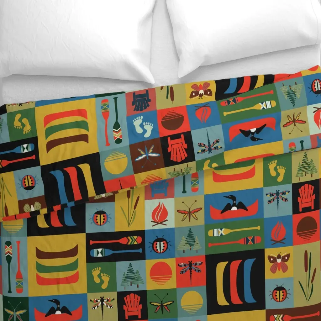 The Sweet Lake Life Duvet Cover - Red alternate view