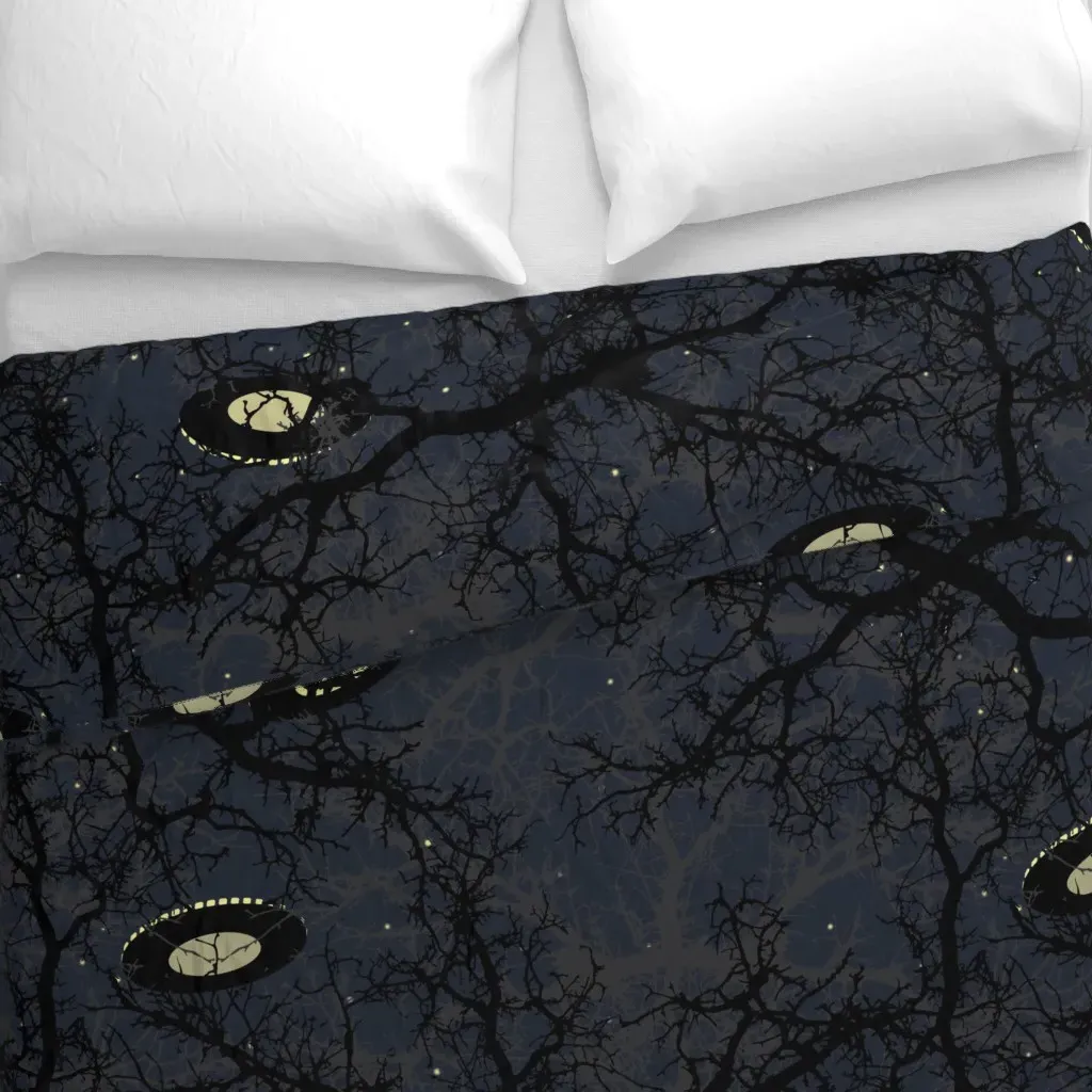 The Truth Is Out There Duvet Cover - Dark Gray, Slate Blue alternate view